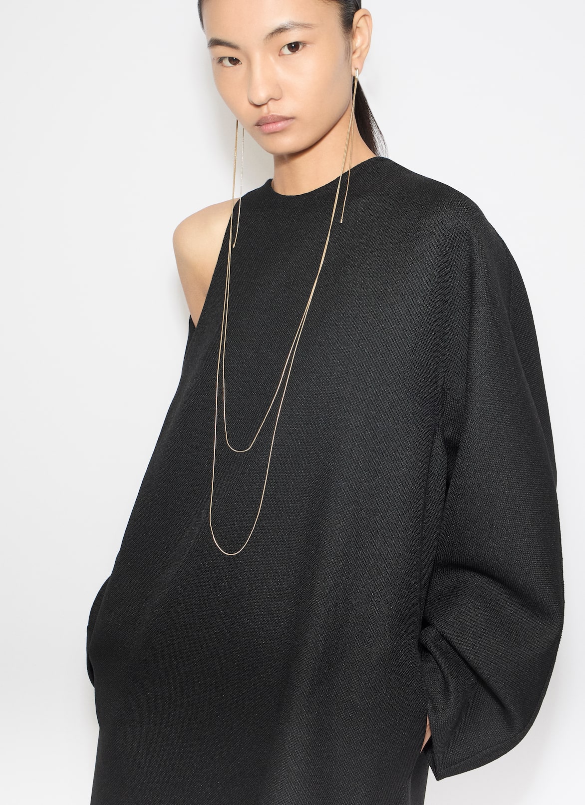 울 가자 랩 코트 ALAÏA  울 가자 랩 코트